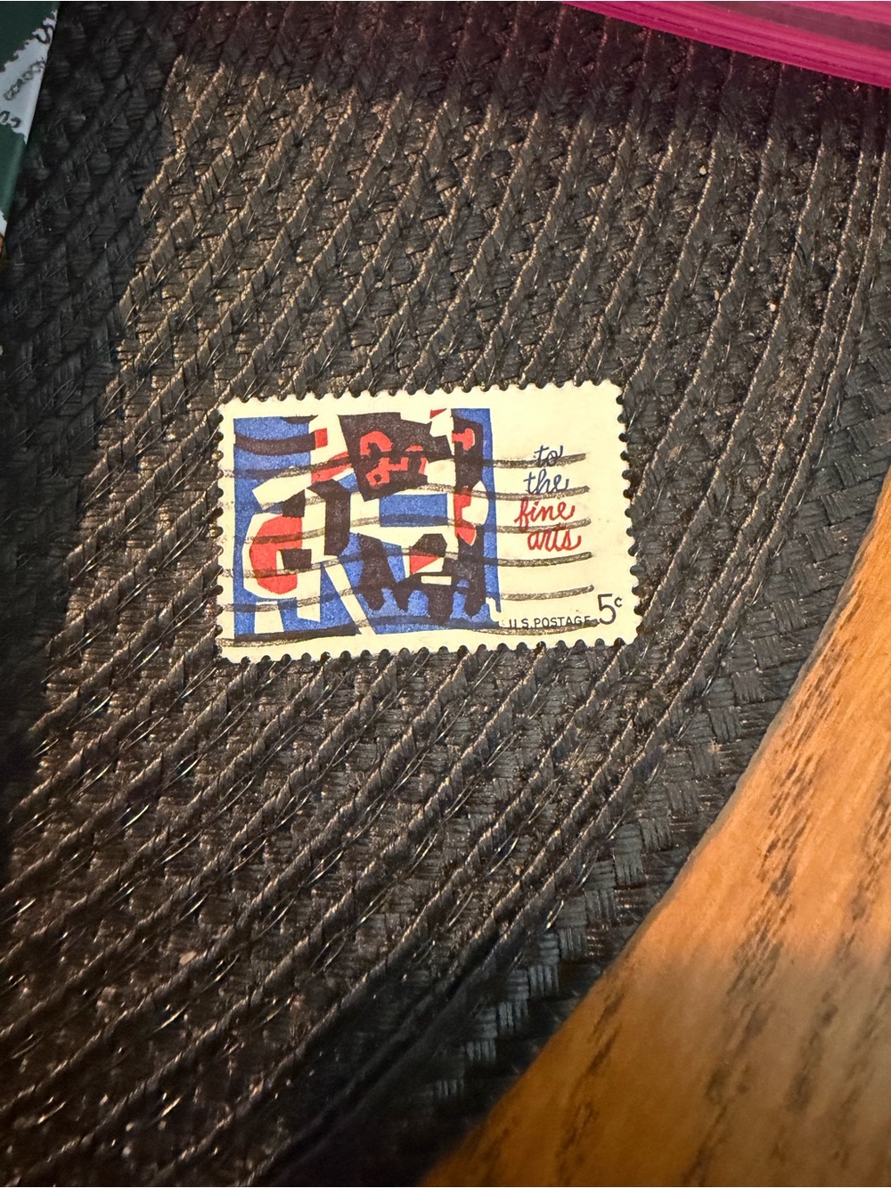 Vintage 1964 To the Fine Arts 5 Cent Canceled Stamp